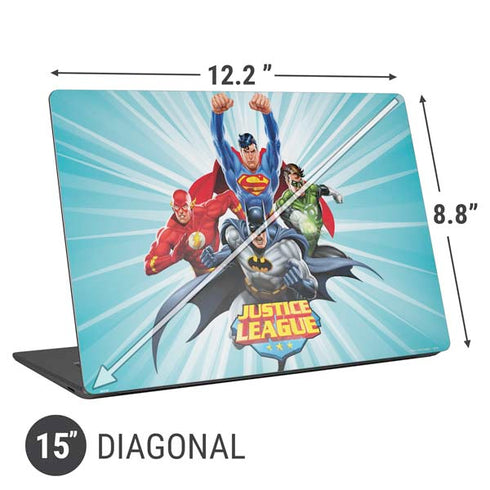 Justice League Team Power Up Universal Laptop 15in (12.2 x 8.8in) Skin
