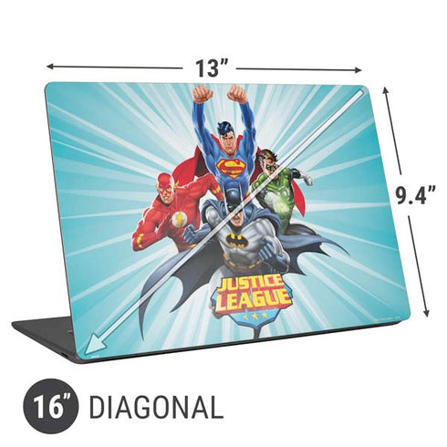 Justice League Team Power Up Universal Laptop 16in (13 x 9.4in) Skin