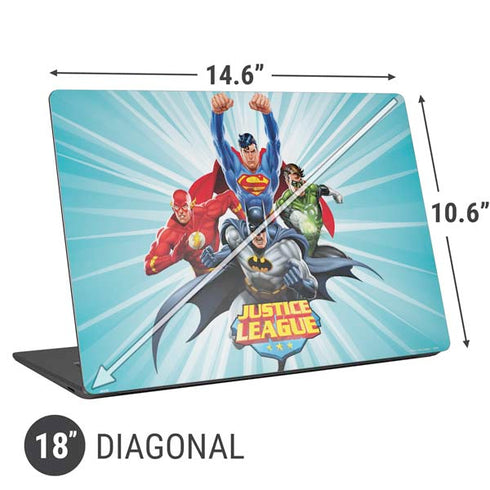 Justice League Team Power Up Universal Laptop 18in (14.6 x 10.6in) Skin