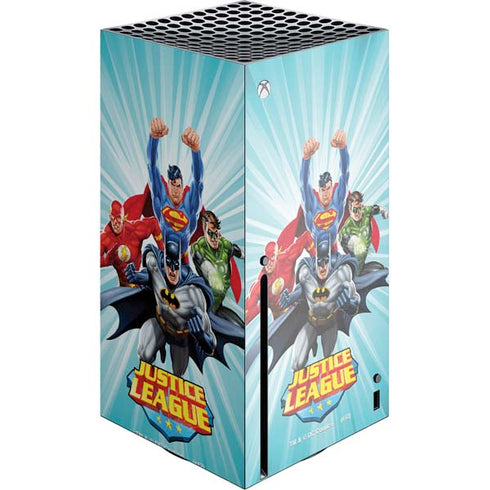 Justice League Team Power Up Xbox Series X Console Skin