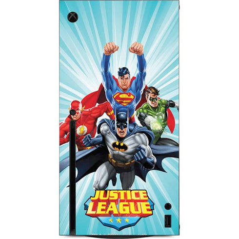 Justice League Team Power Up Xbox Series X Console Skin