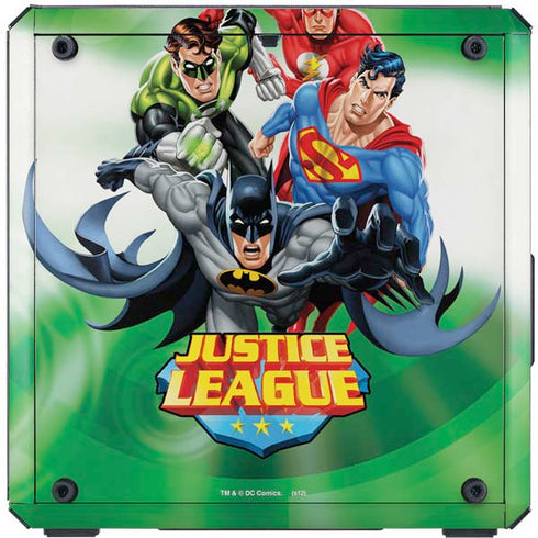 Justice League Team Power Up Green Cooler Master MasterBox Q300L Mini Tower Skin