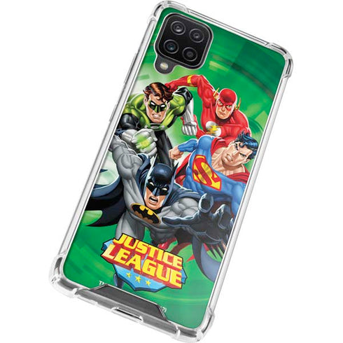 Justice League Team Power Up Green Galaxy A12 Clear Case