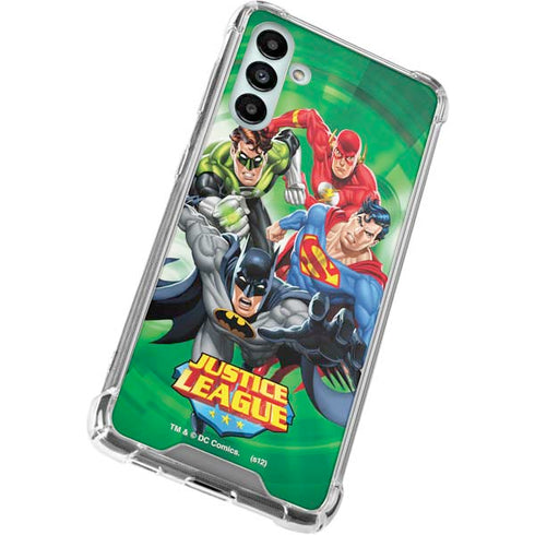 Justice League Team Power Up Green Galaxy A13 5G Clear Case
