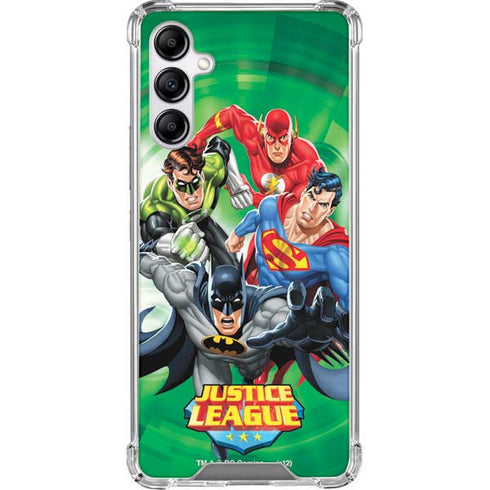 Justice League Team Power Up Green Galaxy A14 5G Clear Case