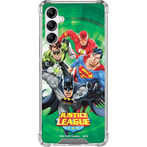 Justice League Team Power Up Green Galaxy A15 5G Clear Case