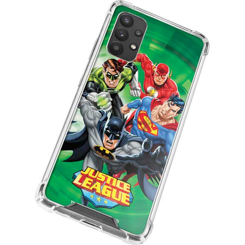Justice League Team Power Up Green Galaxy A32 5G Clear Case