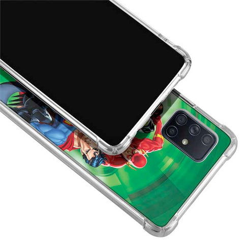 Justice League Team Power Up Green Galaxy A51 5G Clear Case