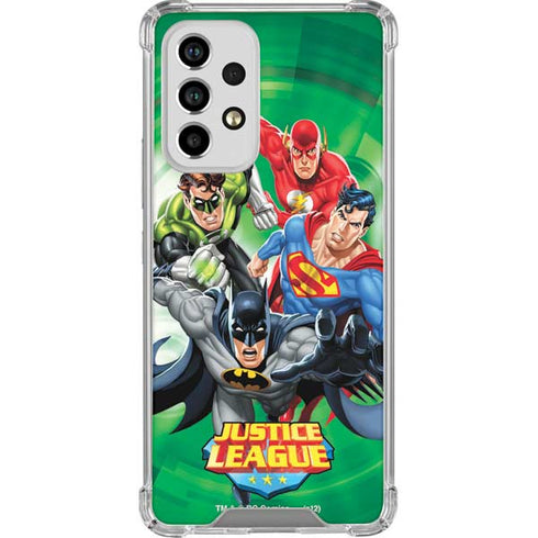 Justice League Team Power Up Green Galaxy A53 5G Clear Case