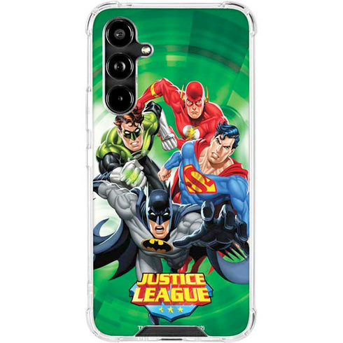 Justice League Team Power Up Green Galaxy A54 5G Clear Case