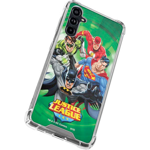 Justice League Team Power Up Green Galaxy A54 5G Clear Case