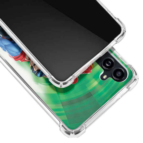 Justice League Team Power Up Green Galaxy A54 5G Clear Case