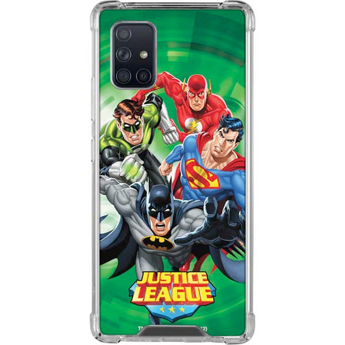 Justice League Team Power Up Green Galaxy A71 5G Clear Case