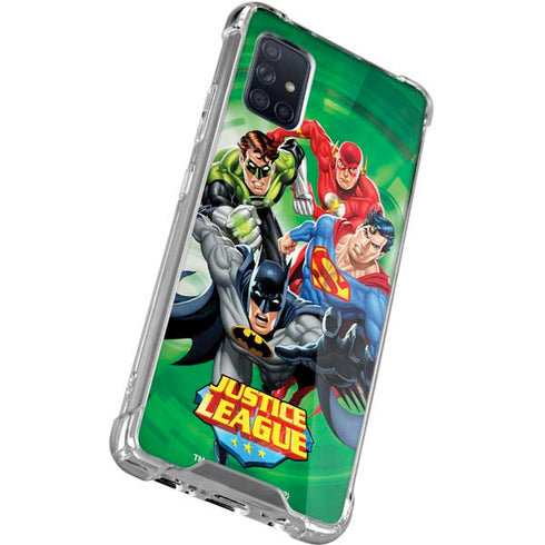 Justice League Team Power Up Green Galaxy A71 5G Clear Case