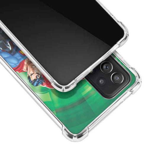 Justice League Team Power Up Green Galaxy A72 5G Clear Case