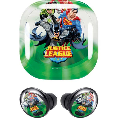 Justice League Team Power Up Green Galaxy Buds Pro Skin
