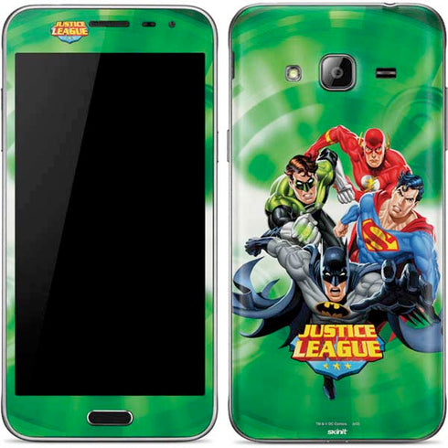 Justice League Team Power Up Green Galaxy J3 Skin