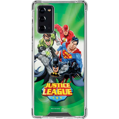 Justice League Team Power Up Green Galaxy Note20 5G Clear Case