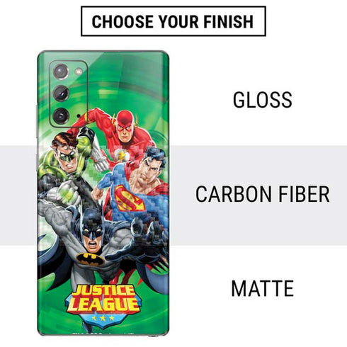 Justice League Team Power Up Green Galaxy Note20 5G Skin