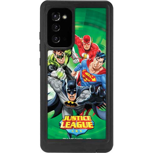 Justice League Team Power Up Green Galaxy Note20 5G Waterproof Case