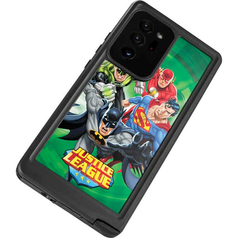 Justice League Team Power Up Green Galaxy Note20 Ultra 5G Waterproof Case