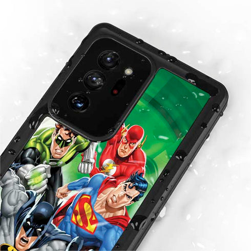 Justice League Team Power Up Green Galaxy Note20 Ultra 5G Waterproof Case