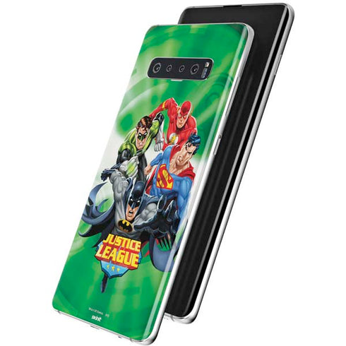 Justice League Team Power Up Green Galaxy S10 Plus Skin
