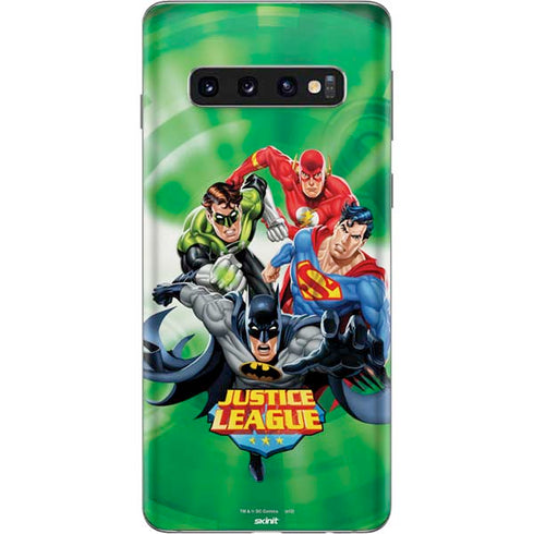 Justice League Team Power Up Green Galaxy S10 Skin