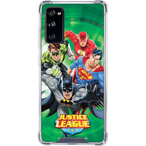 Justice League Team Power Up Green Galaxy S20 FE Clear Case