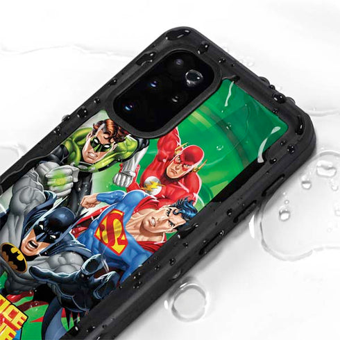 Justice League Team Power Up Green Galaxy S20 Plus Waterproof Case