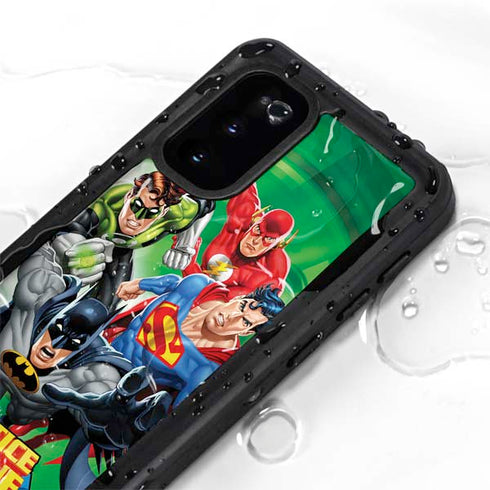 Justice League Team Power Up Green Galaxy S20 Waterproof Case