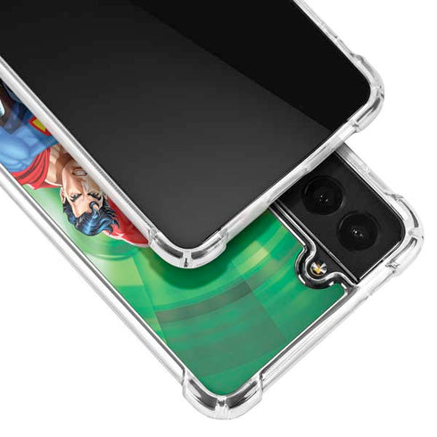 Justice League Team Power Up Green Galaxy S21 FE Clear Case