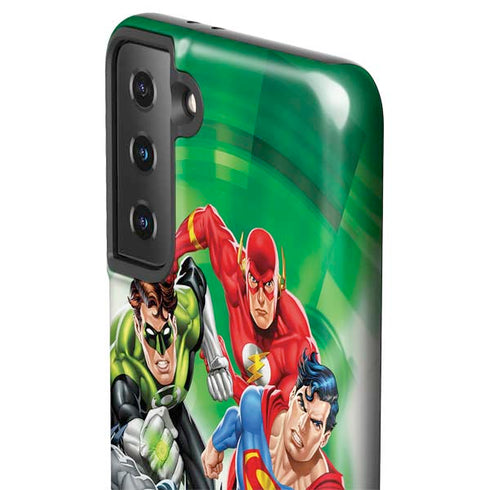 Justice League Team Power Up Green Galaxy S21 FE Pro Case