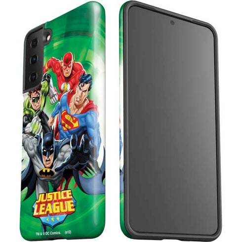 Justice League Team Power Up Green Galaxy S21 FE Pro Case
