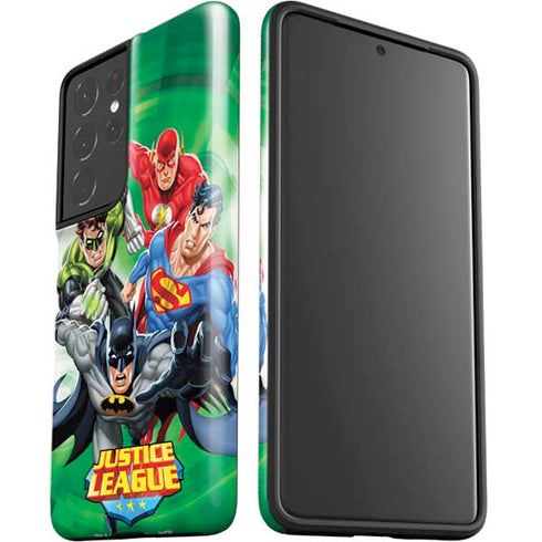 Justice League Team Power Up Green Galaxy S21 Ultra 5G Pro Case