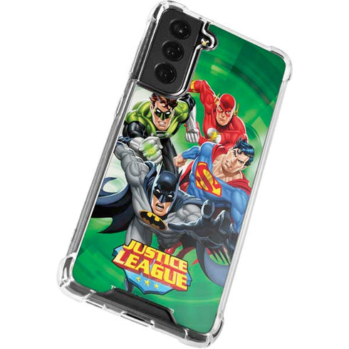 Justice League Team Power Up Green Galaxy S22 Plus Clear Case