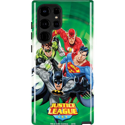 Justice League Team Power Up Green Galaxy S22 Ultra Pro Case