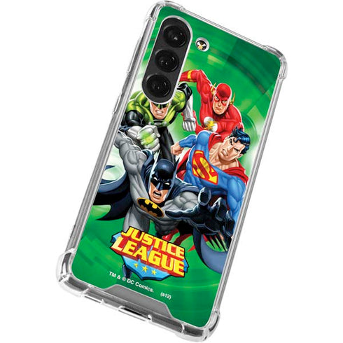 Justice League Team Power Up Green Galaxy S23 Clear Case