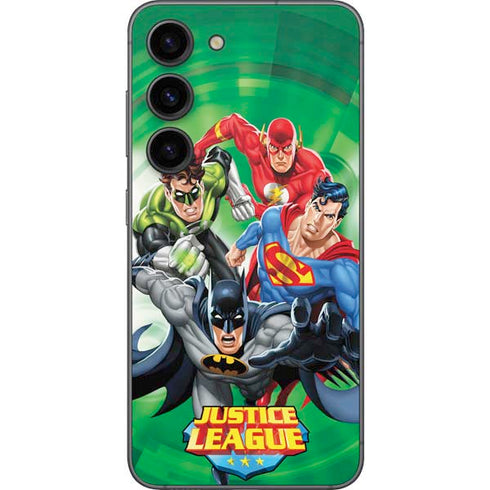 Justice League Team Power Up Green Galaxy S23 Skin