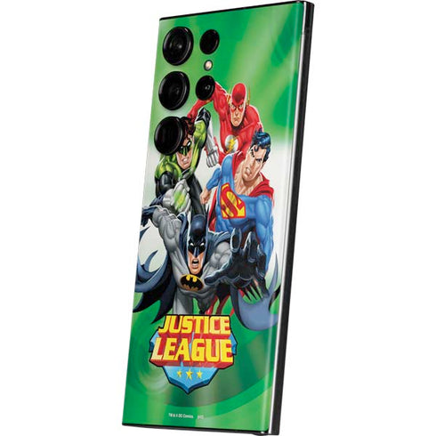 Justice League Team Power Up Green Galaxy S23 Ultra Skin