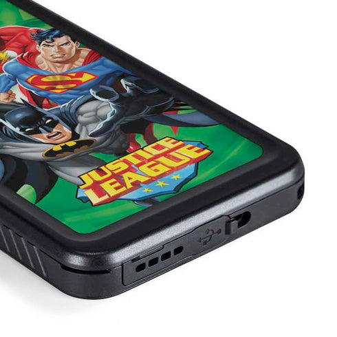 Justice League Team Power Up Green Galaxy S23 Waterproof Case