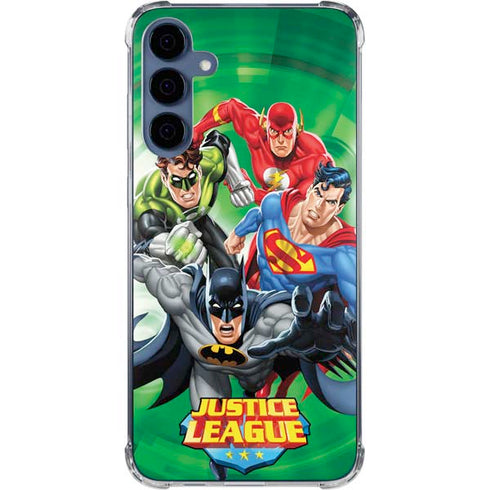 Justice League Team Power Up Green Galaxy S24 Clear Case