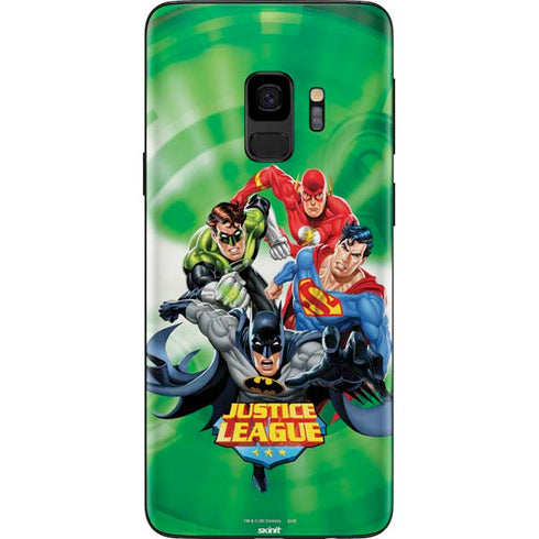 Justice League Team Power Up Green Galaxy S9 Skin