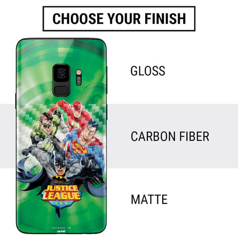 Justice League Team Power Up Green Galaxy S9 Skin
