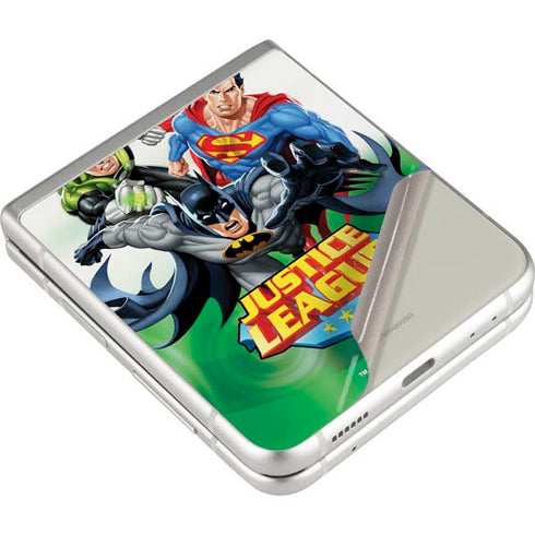 Justice League Team Power Up Green Galaxy Z Flip3 5G Skin