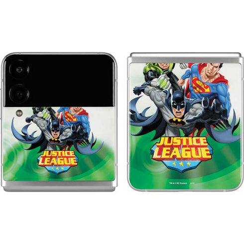 Justice League Team Power Up Green Galaxy Z Flip4 5G Skin