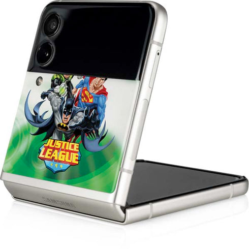 Justice League Team Power Up Green Galaxy Z Flip4 5G Skin