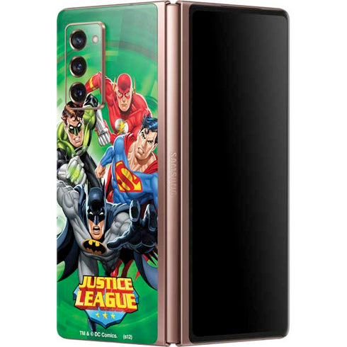 Justice League Team Power Up Green Galaxy Z Fold2 5G Skin