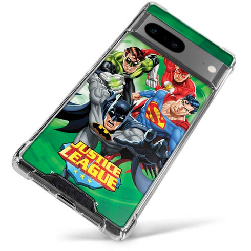 Justice League Team Power Up Green Google Pixel 8 Clear Case