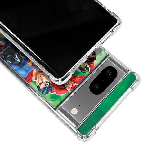 Justice League Team Power Up Green Google Pixel 8 Clear Case